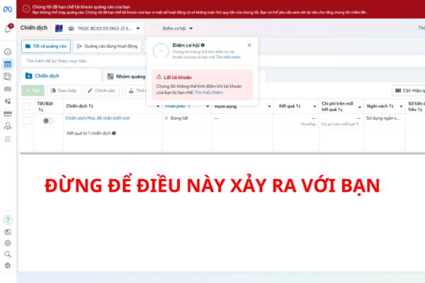 Tai khoan quang cao facebook bi vo hieu hoa va giai phap tu ads ngam.